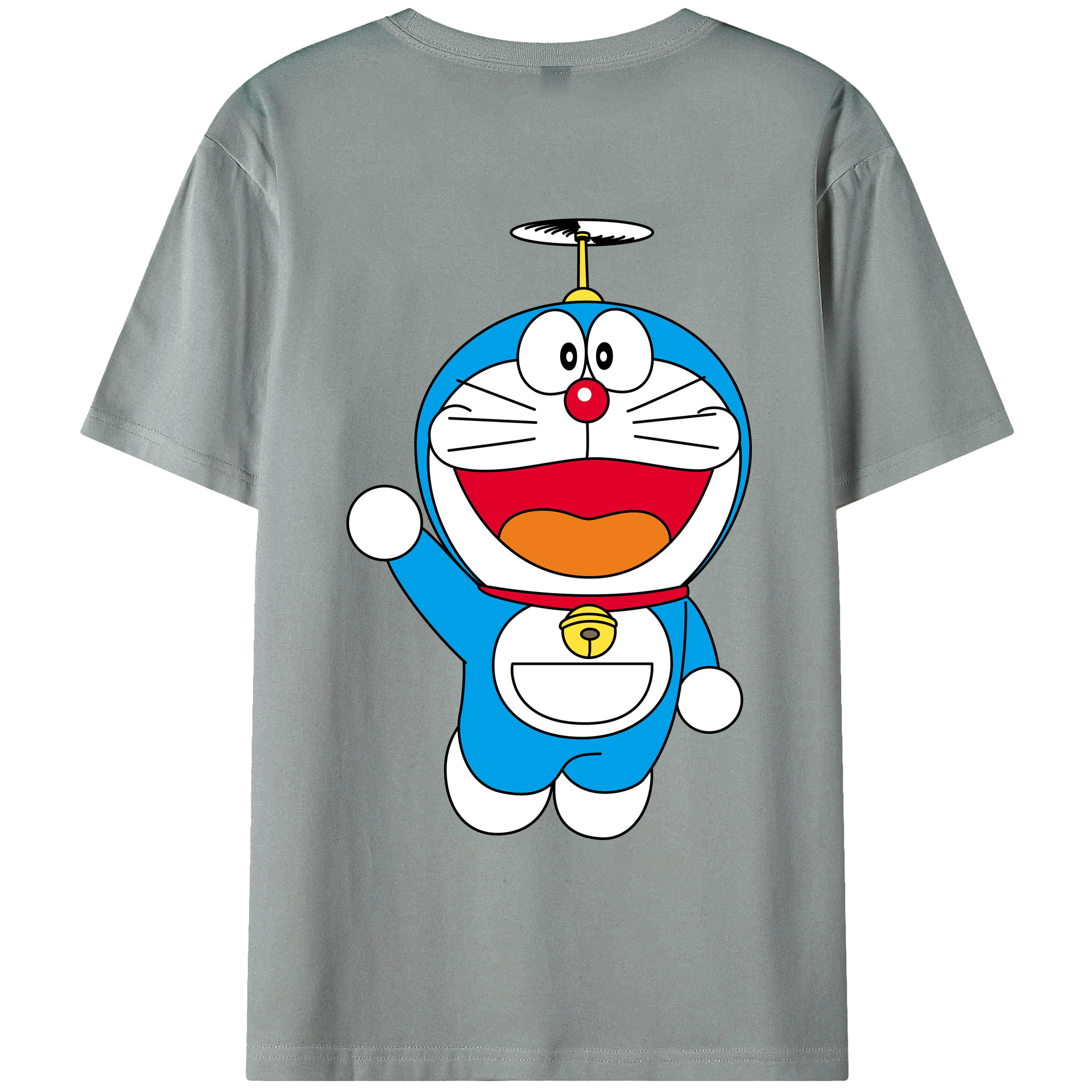 （画像用） ドラえもん Doraemon 綿100％ メンズ半袖Tシャツ（バックプリント） 通気性